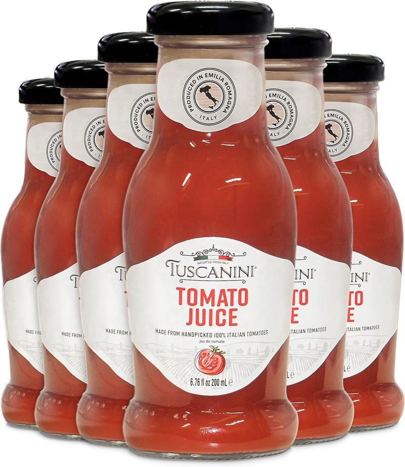 Tuscanini Premium Italian Tomato Juice, 6.76 oz (6 Pack) | Low Sodium | Non GMO Verified - Image 1